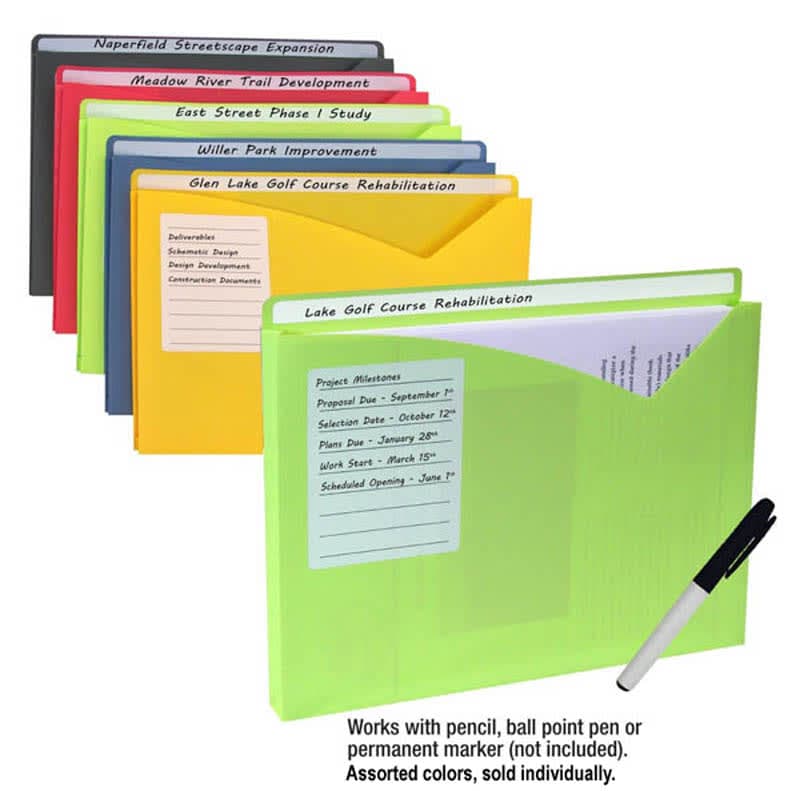 Write-On Poly File Jacket Letter Size (Single,