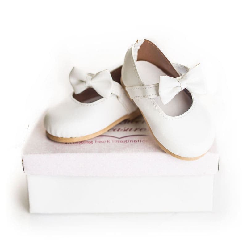 White Dress Shoes with Bow Detail & Authentic