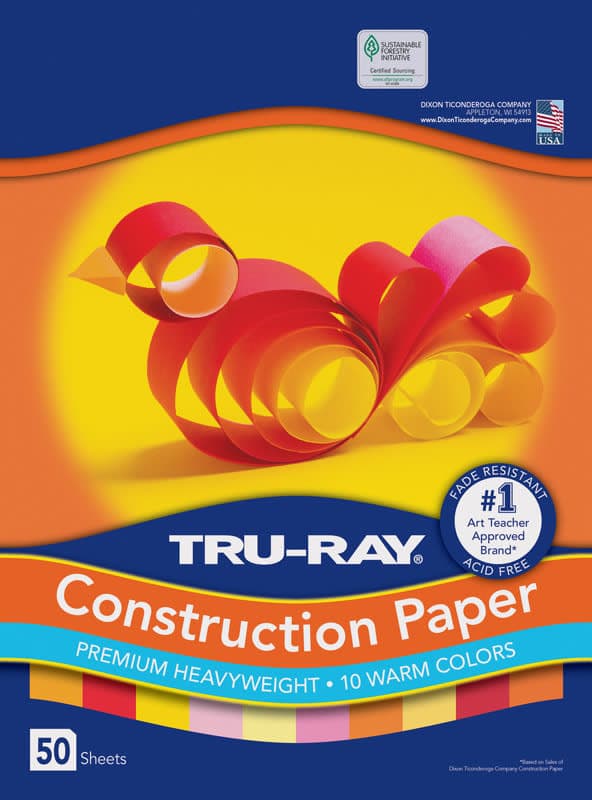 Tru-Ray Sulphite Warm Assorted Construction Paper