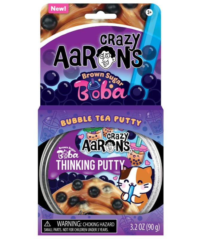 Crazy Aaron's Brown Sugar Boba Thinking Putty 4"