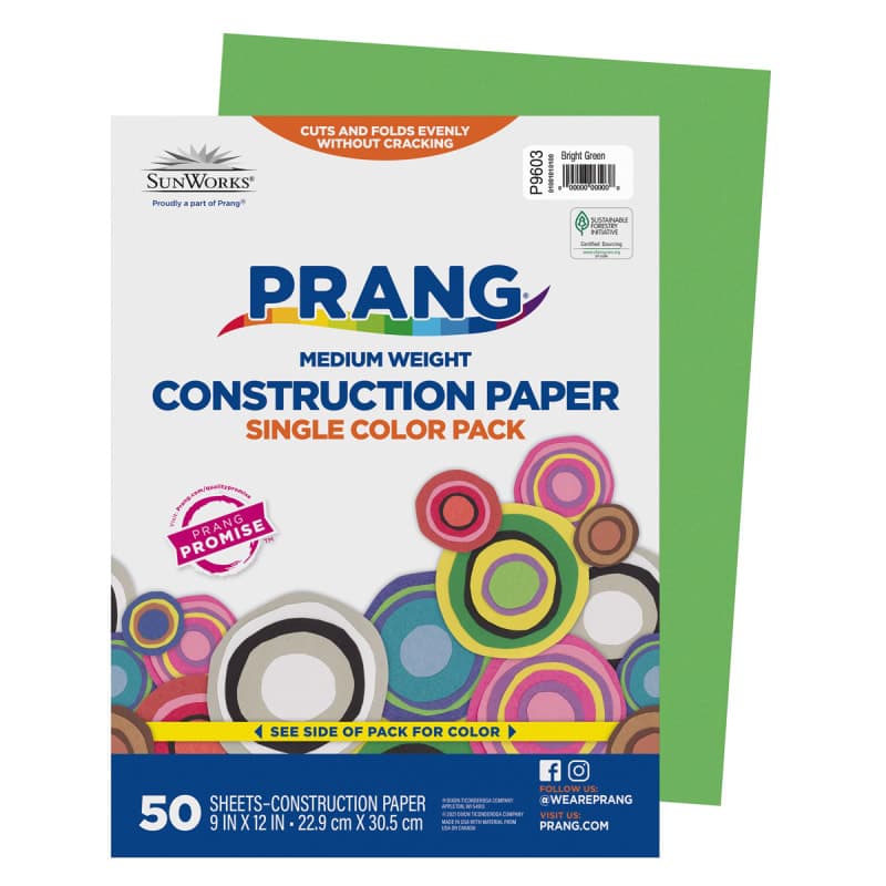 SunWorks Construction Paper Green 9"x12"