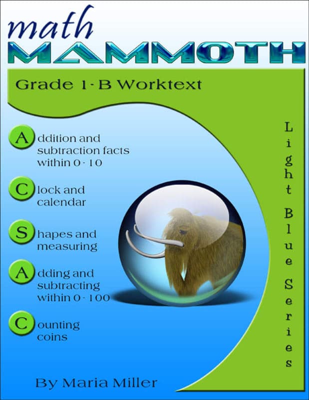Math Mammoth Grade 1-B Worktext (2012 Edition,
