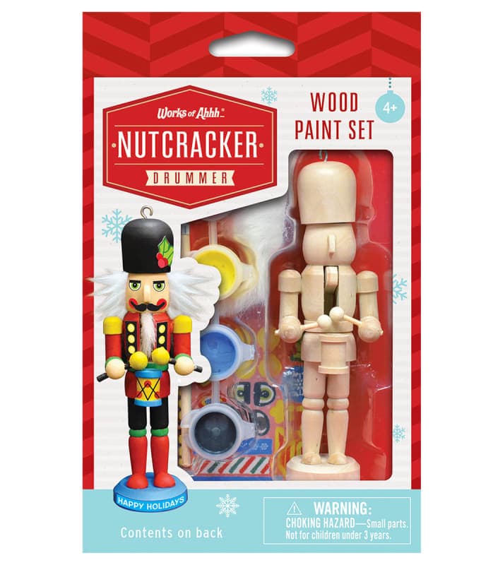 Mini Nutcracker Drummer Wood Ornament