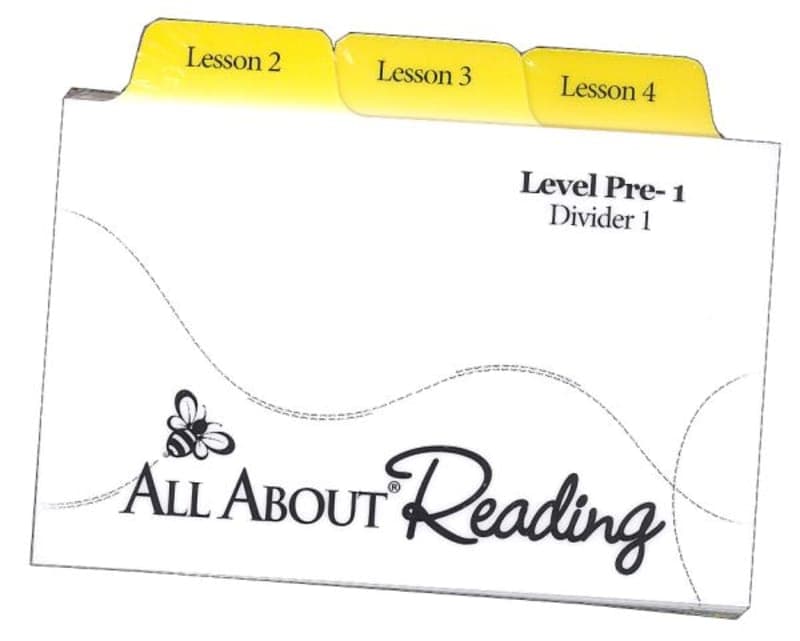 All About Reading Level Pre-Reading Divider Cards