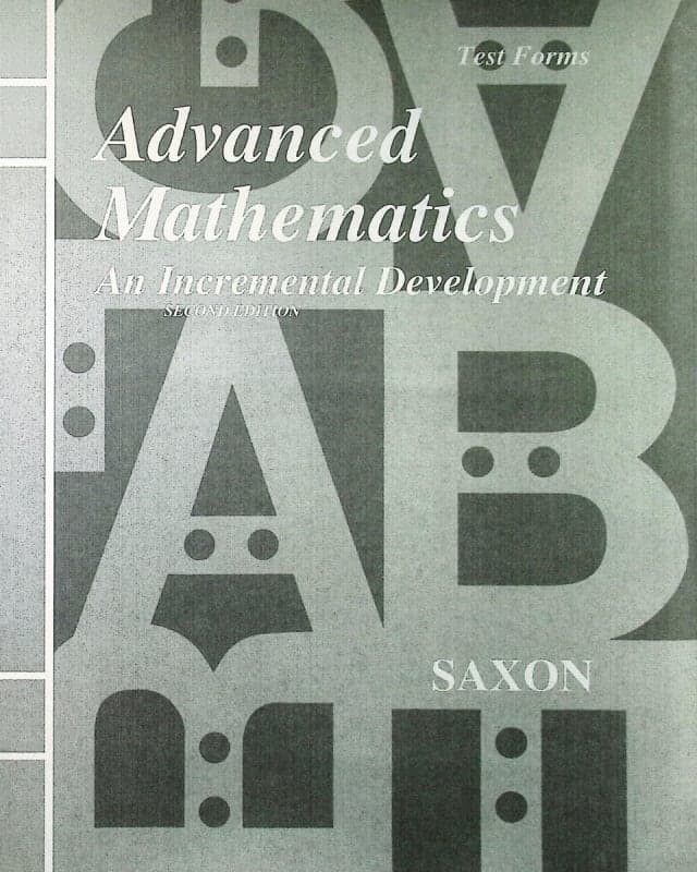 Saxon Advanced Math 2nd Edition Consumable Tests