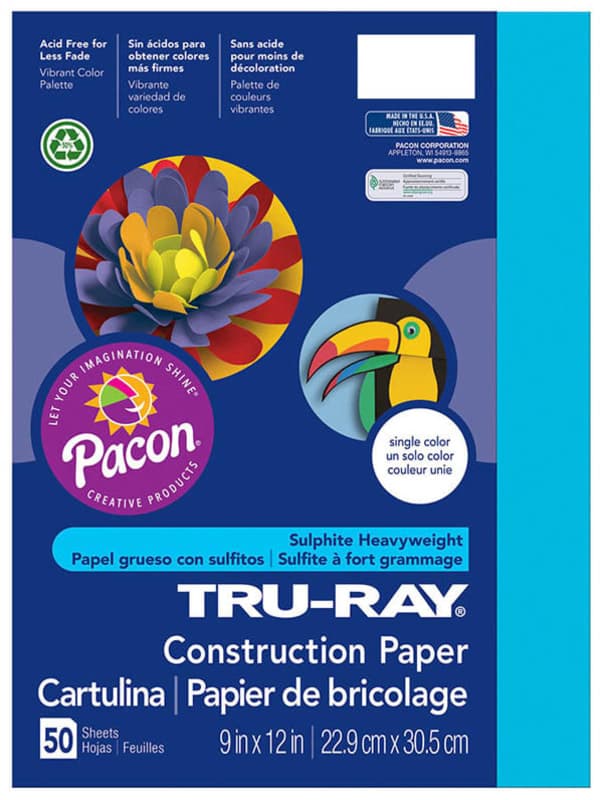 Tru-Ray Sulphite Construction Paper-Atomic Blue