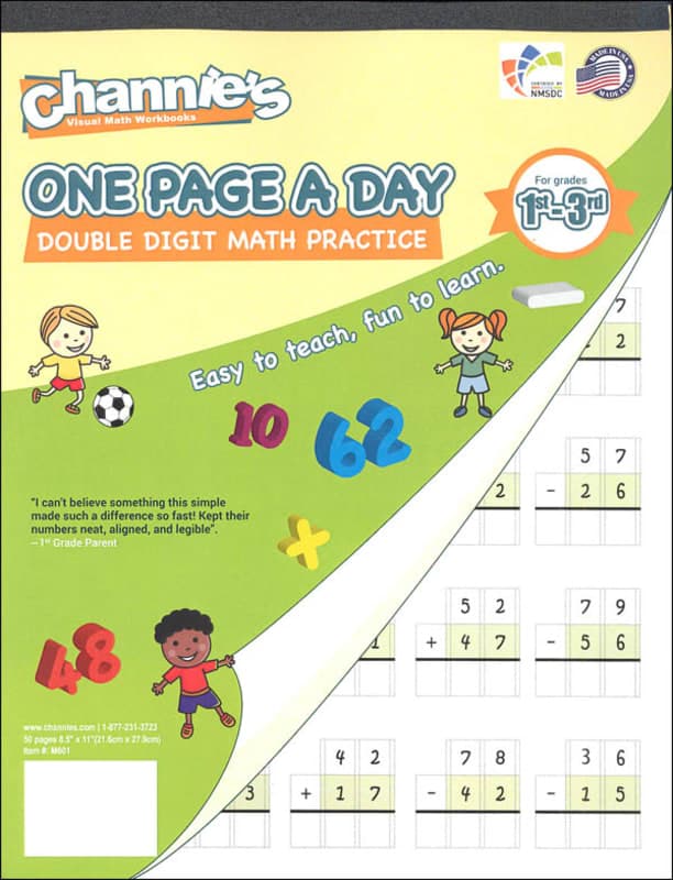 One Page a Day Double Digit Math Practice