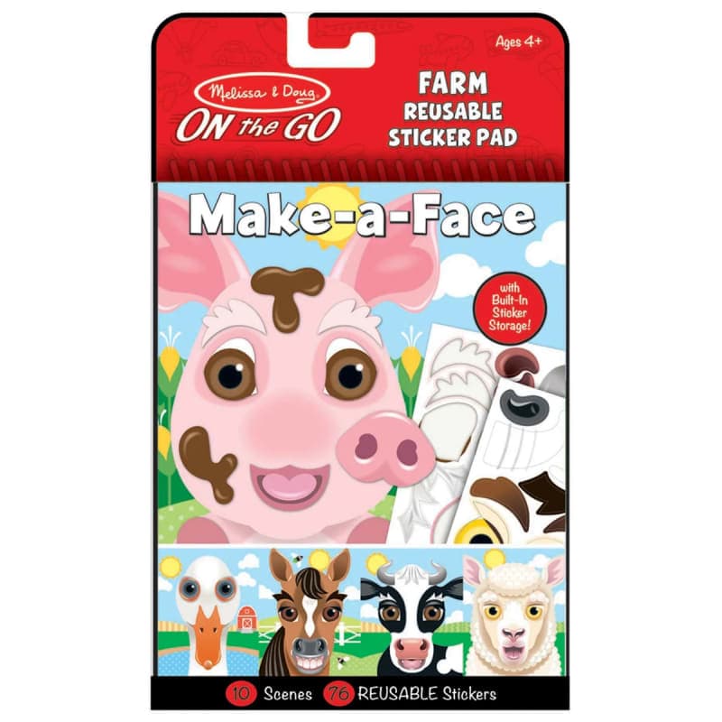 Melissa & Doug Make-a-Face Reusable Sticker Pad -