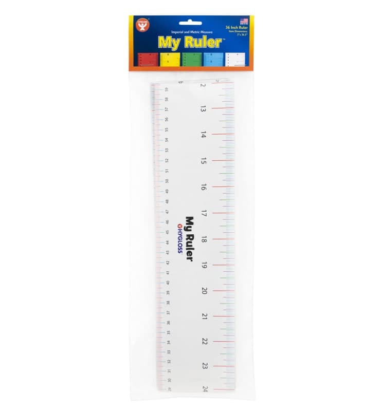 My Ruler 36" Size - White (8 pack)