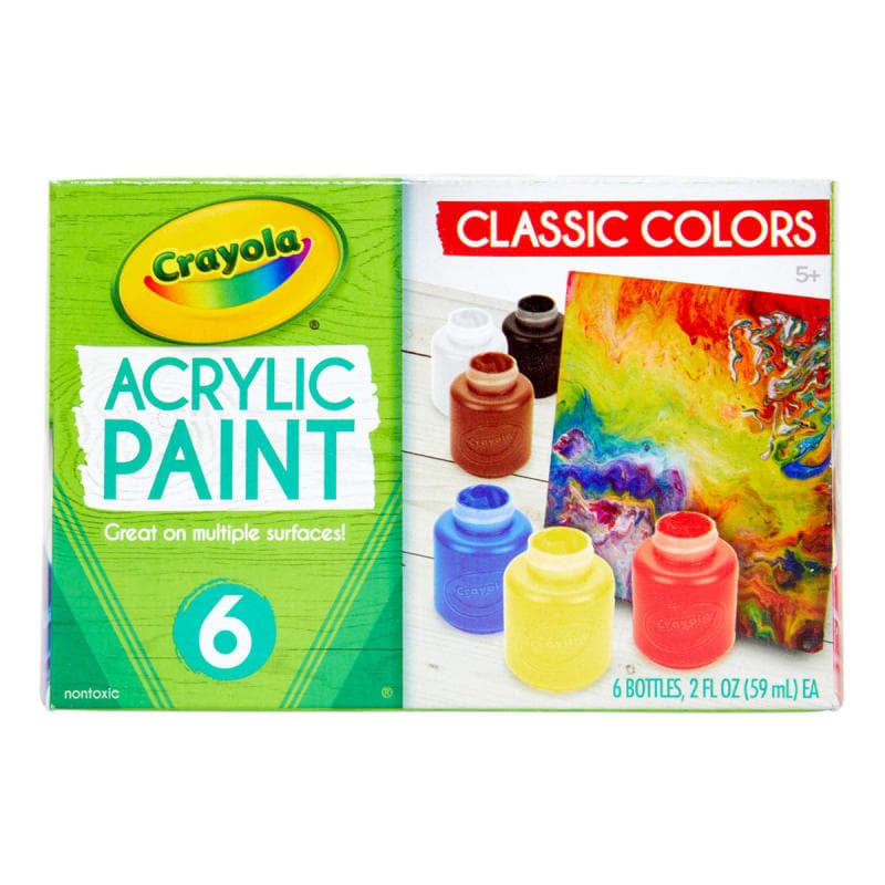 Crayola Acrylic Paint Set, Bold, 2 oz. (6 count)