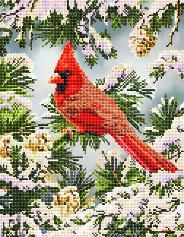 Good Fortune Cardinal Diamond Dotz Art Kit