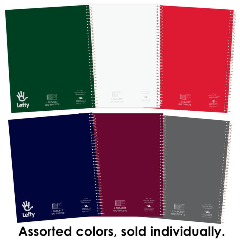 Lefty Stasher Cover 1 Subject 11" x 9" Notebook
