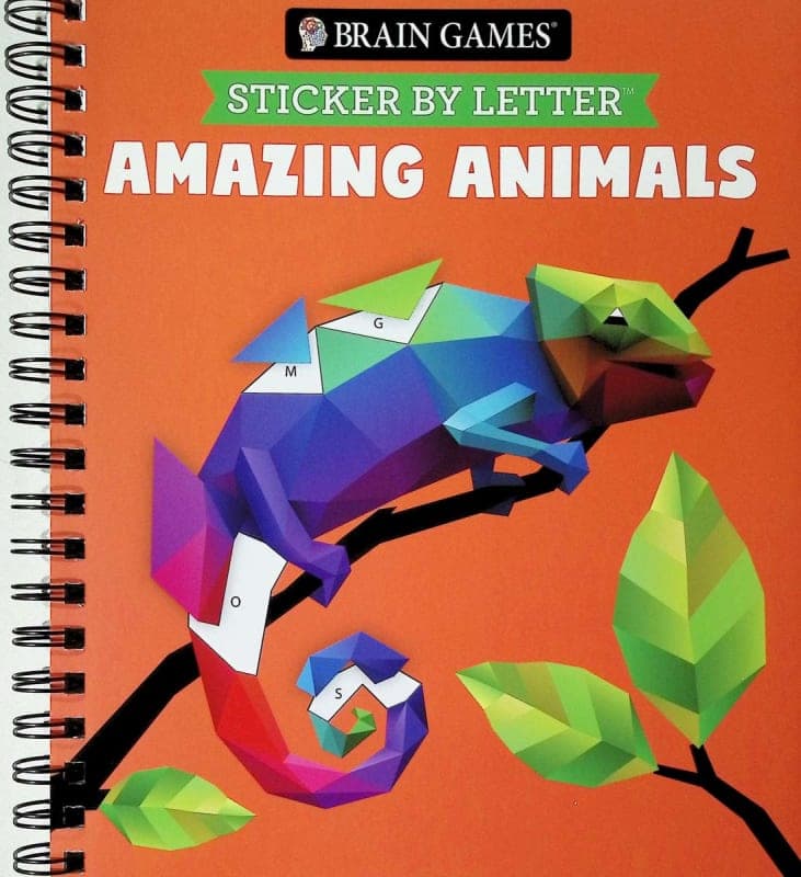Sticker By Letter: Amazing Animals (Brain Games)