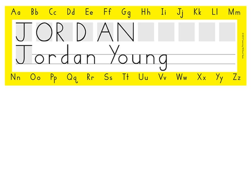 Pre-K Name Plates