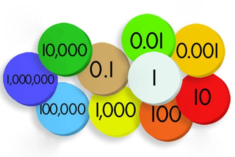 Place Value Discs - 10-Value Decimals to Whole