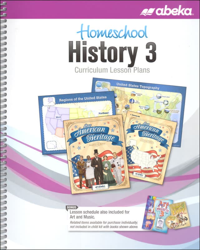 Abeka History 3 Homeschool Curriculum Lesson Plans