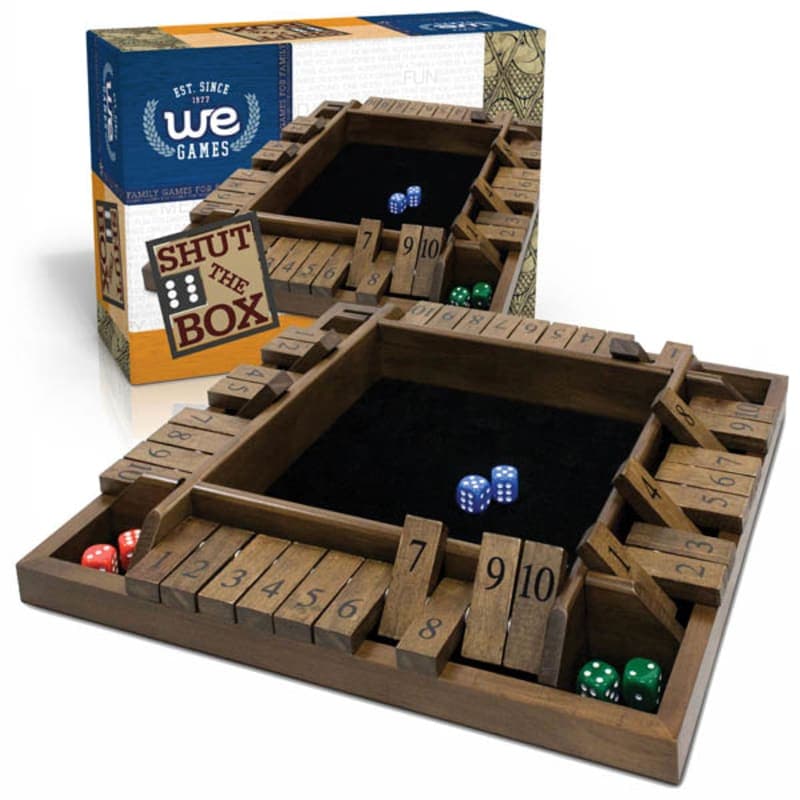 WE Games Shut The Box - 4 Player Game - Travel