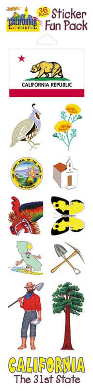 California Experience State Sticker Fun Pack