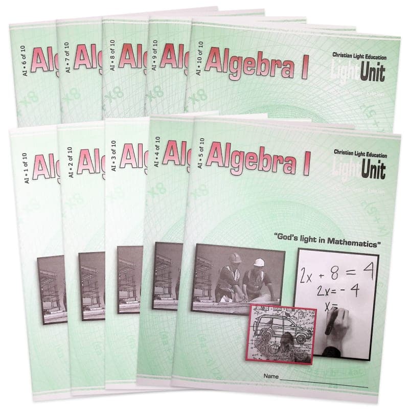 Christian Light Algebra I LightUnit Set 1-10