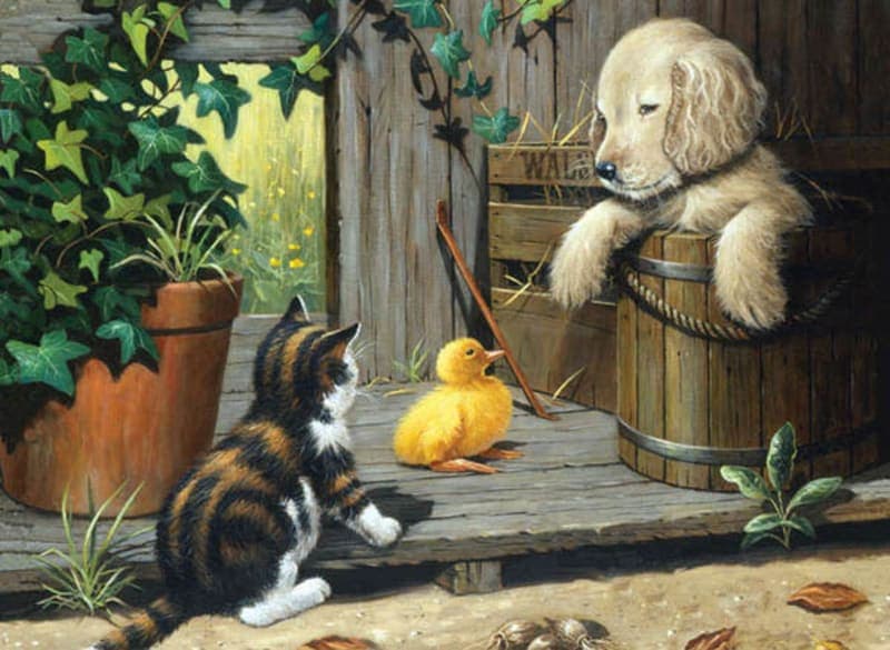 Painting By Numbers - Three Buddies (Junior Large)