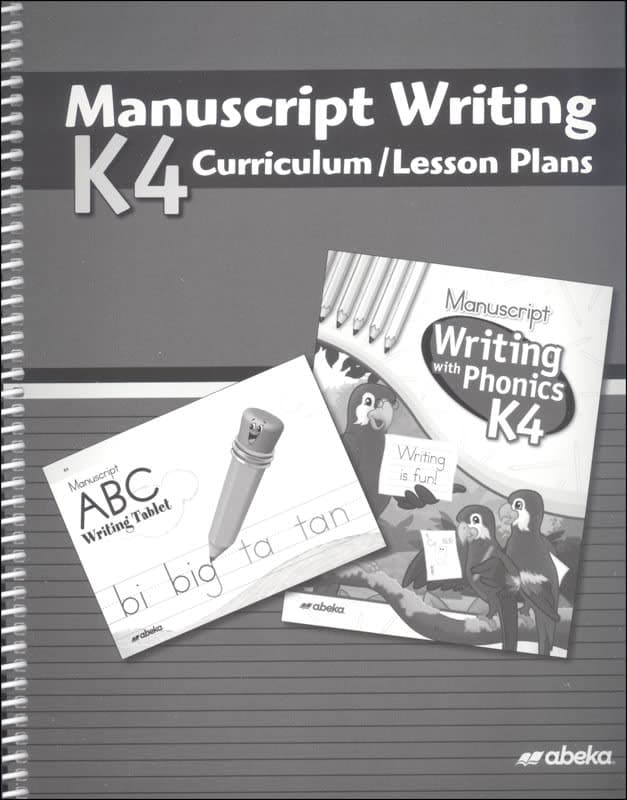 Abeka K4 Manuscript Writing Curriculum Lesson