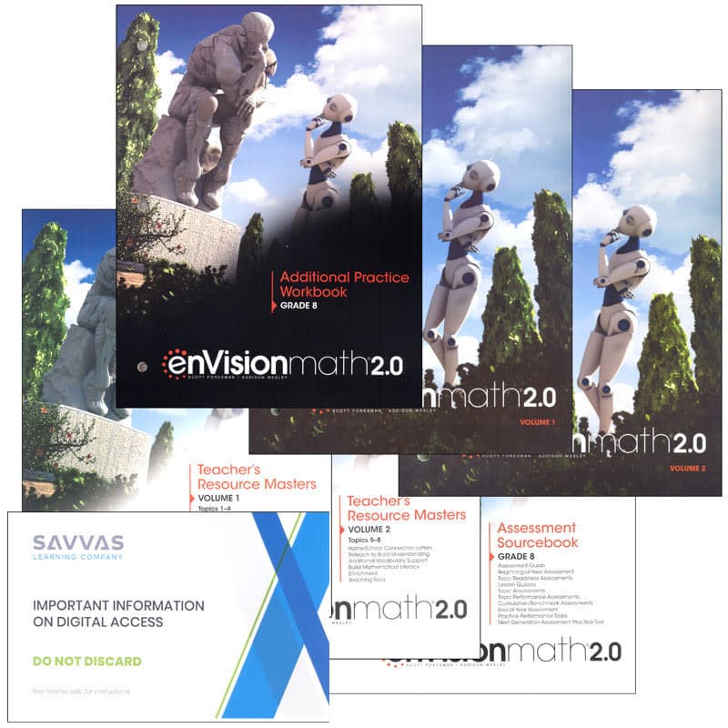 EnVision Math 2.0 8th Grade Homeschool Bundle
