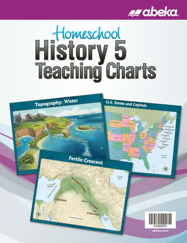 Abeka History 5 Homeschool Teaching Charts -