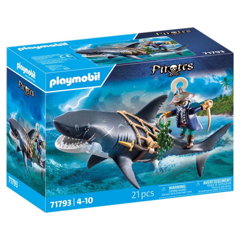 Playmobil Giant Shark with Pirate (Pirates)