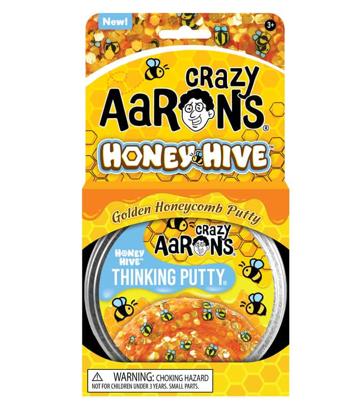 Crazy Aaron's Honey Hive Thinking Putty 4" Tin