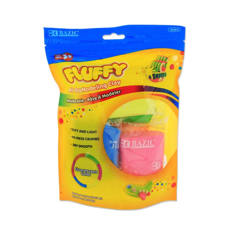 Fluorescent Color Air Dry Modeling Clay (0.5 oz)