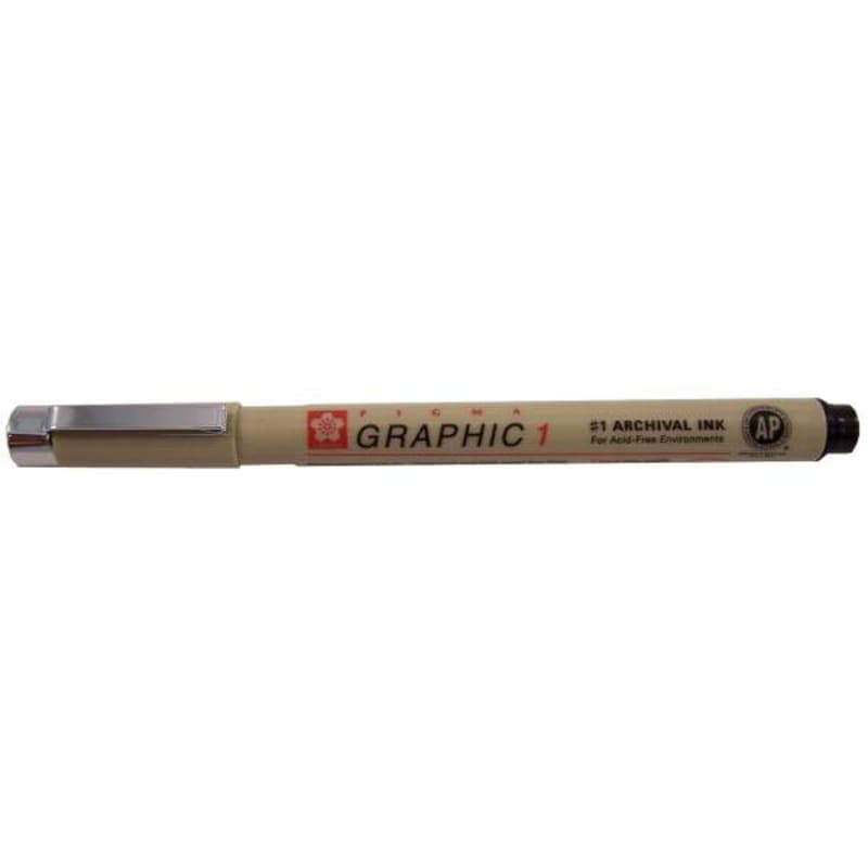 Pigma Graphic Pen, Black - 1 mm Tip