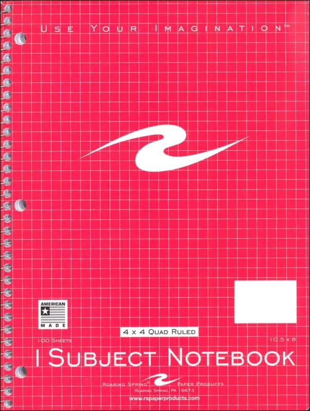 Graph Ruled Notebook (4" x 4")
