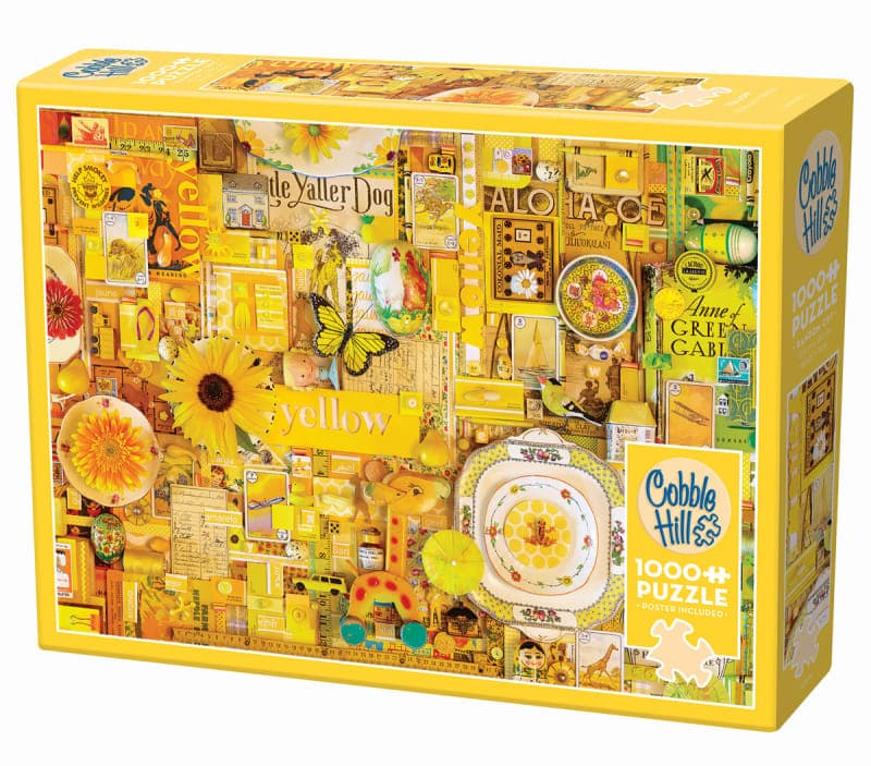 Cobble Hill Yellow Collage Jigsaw Puzzle (1000