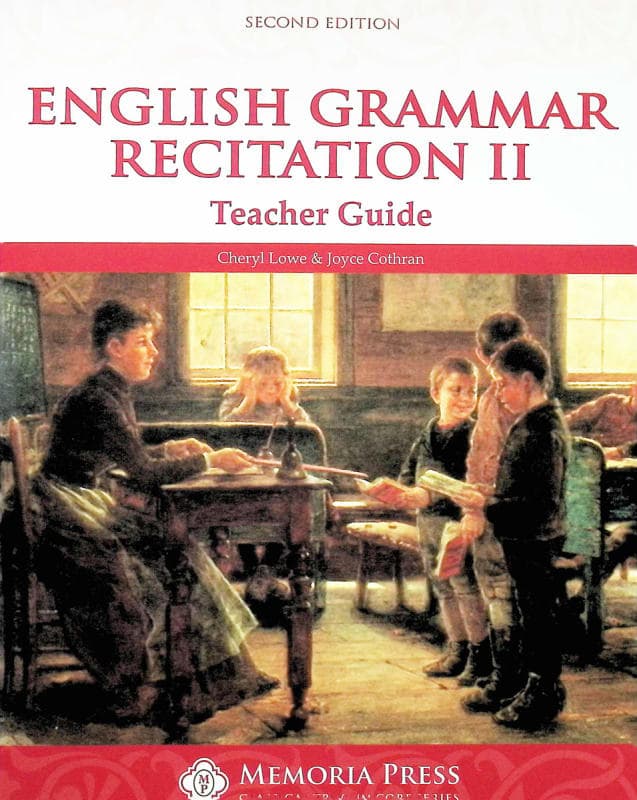 Memoria Press English Grammar Recitation Workbook