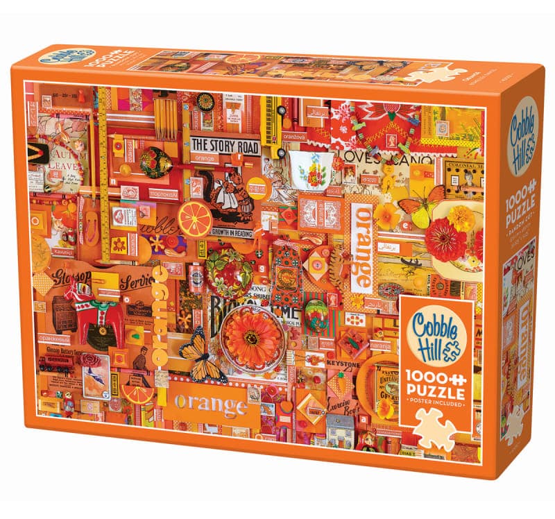 Cobble Hill Orange Collage Jigsaw Puzzle (1000