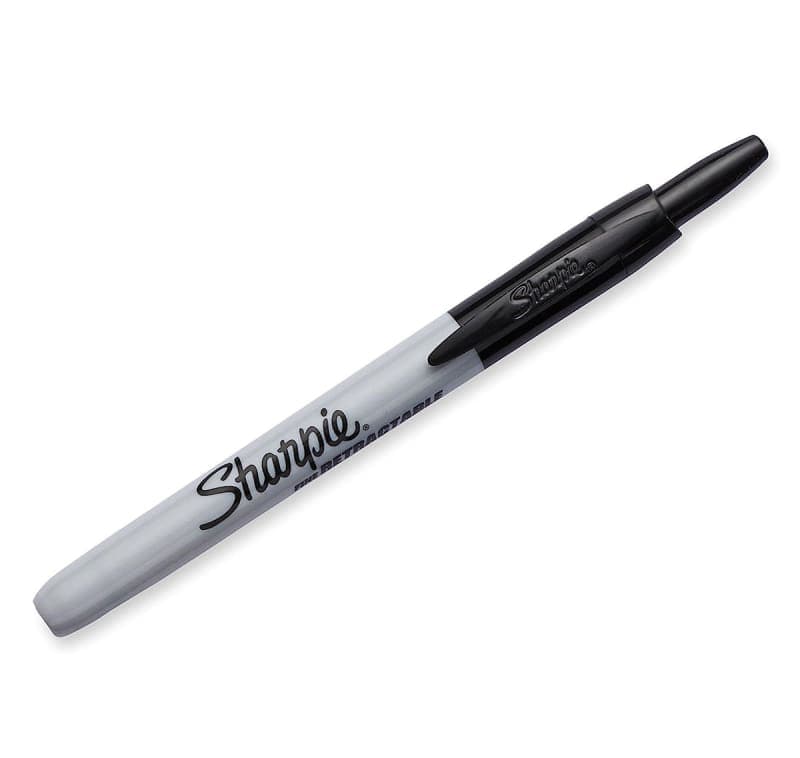 Black Fine Sharpie Retractable
