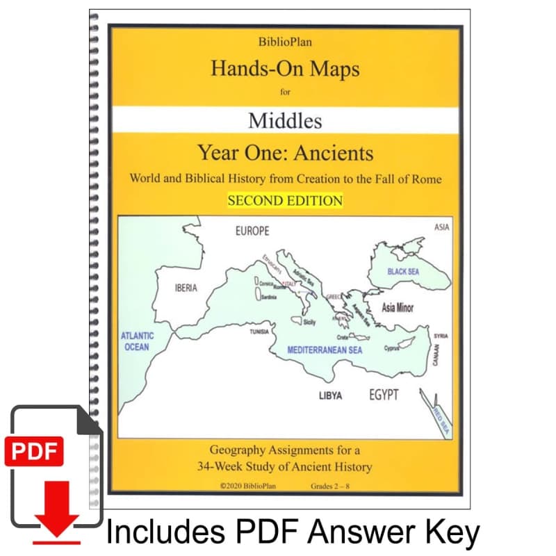 BiblioPlan Ancient History Hands-On Maps Middles,