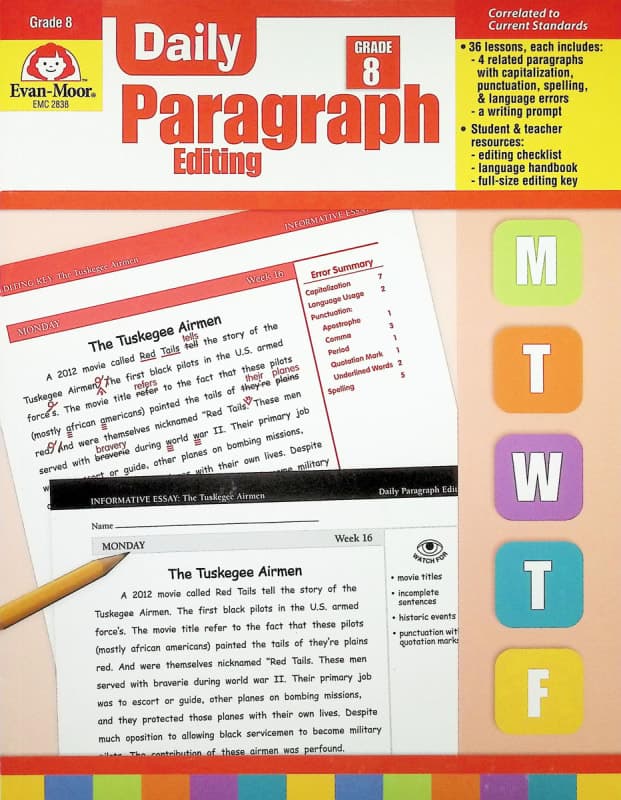 Daily Paragraph Editing Grade 8
