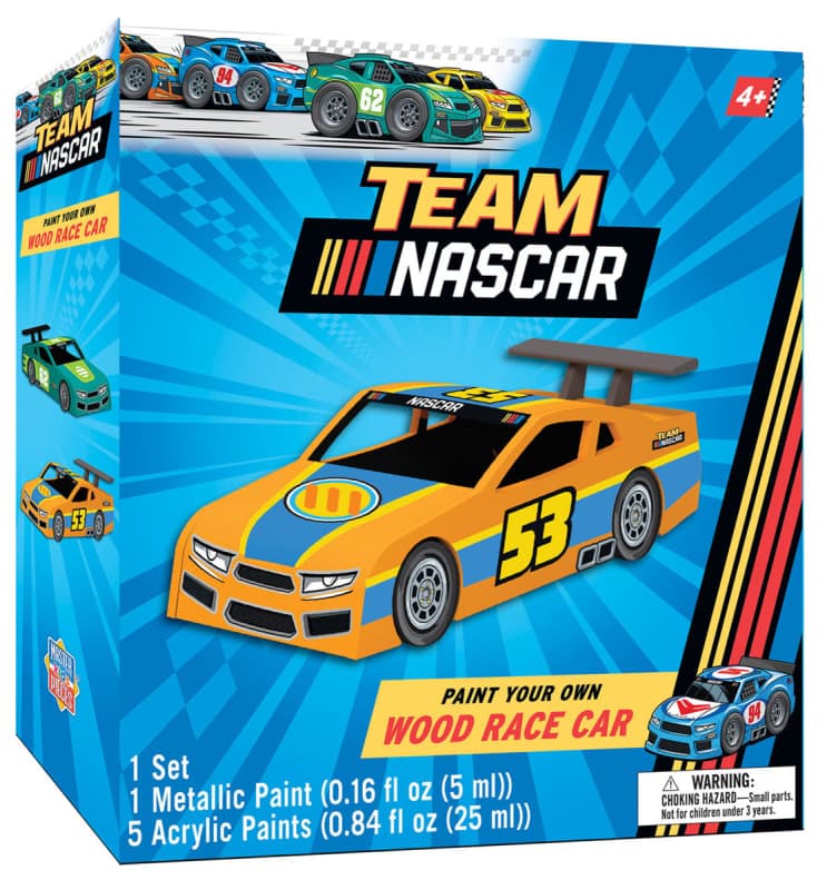 Team Nascar Paint Your Own Wood Race Car