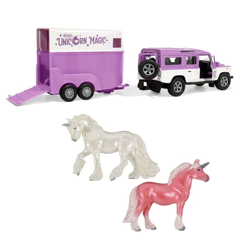 Unicorn Magic Land Rover & Tag-A-Long Trailer