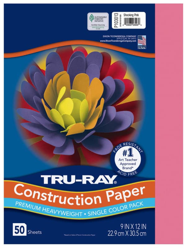 Construction Paper Fade-Resistant 9" x 12"