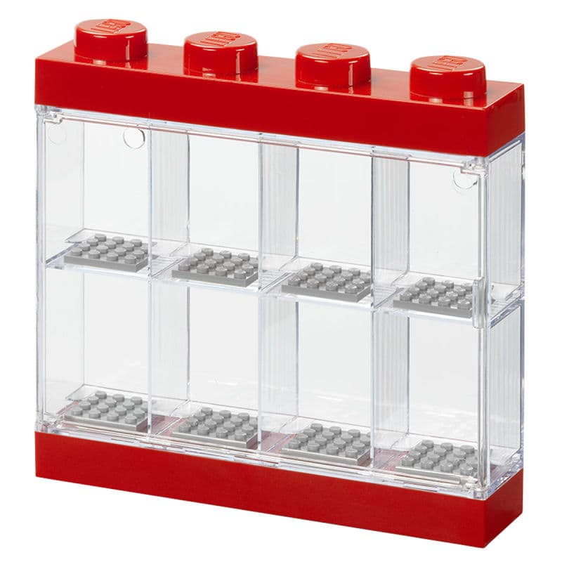 LEGO Minifigure Display Case Bright Red (For 8