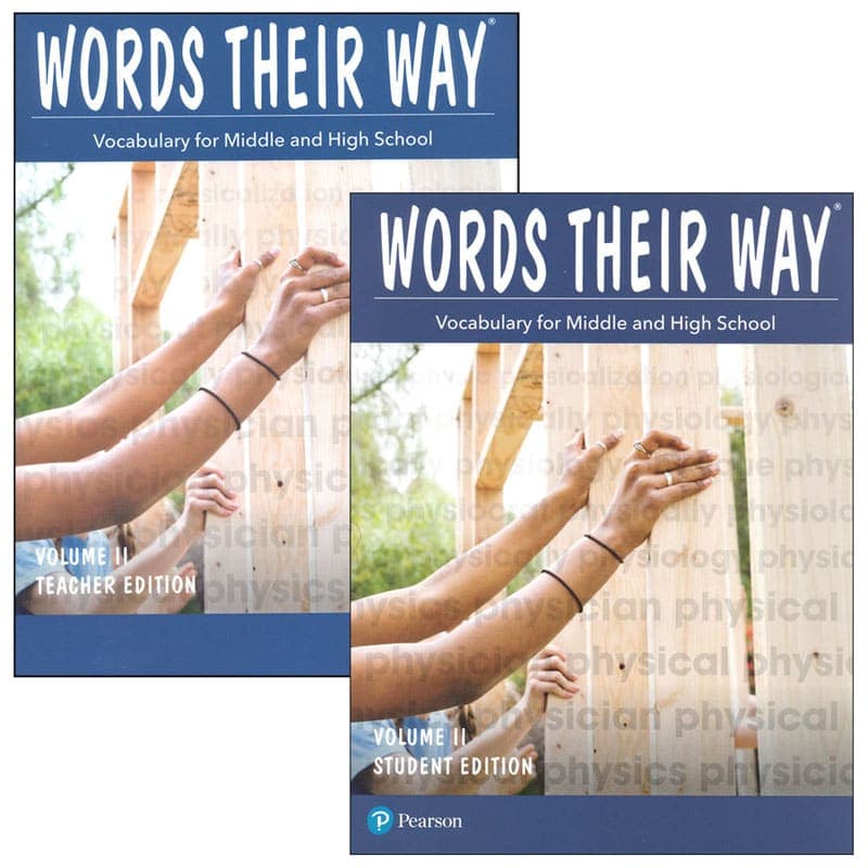 Words Their Way Vocabulary Middle and High School