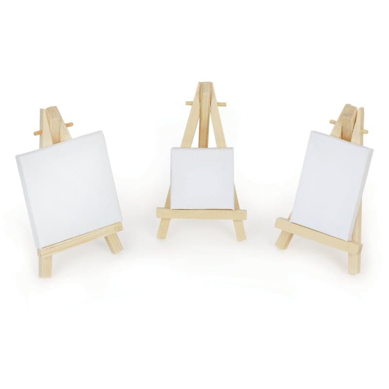 Mini Canvas & Easel Set (3 sizes of canvas & 3