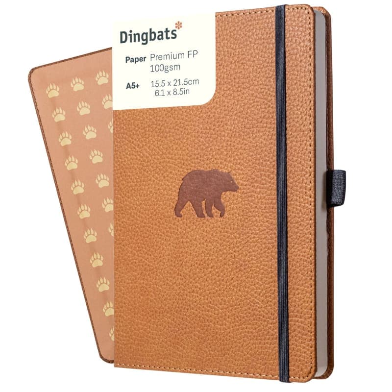 Dingbats Wildlife A5 Brown Bear Notebook - Lined