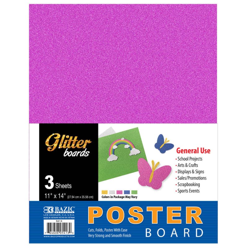 Glitter Poster Board 11" x 14" (3 pack)