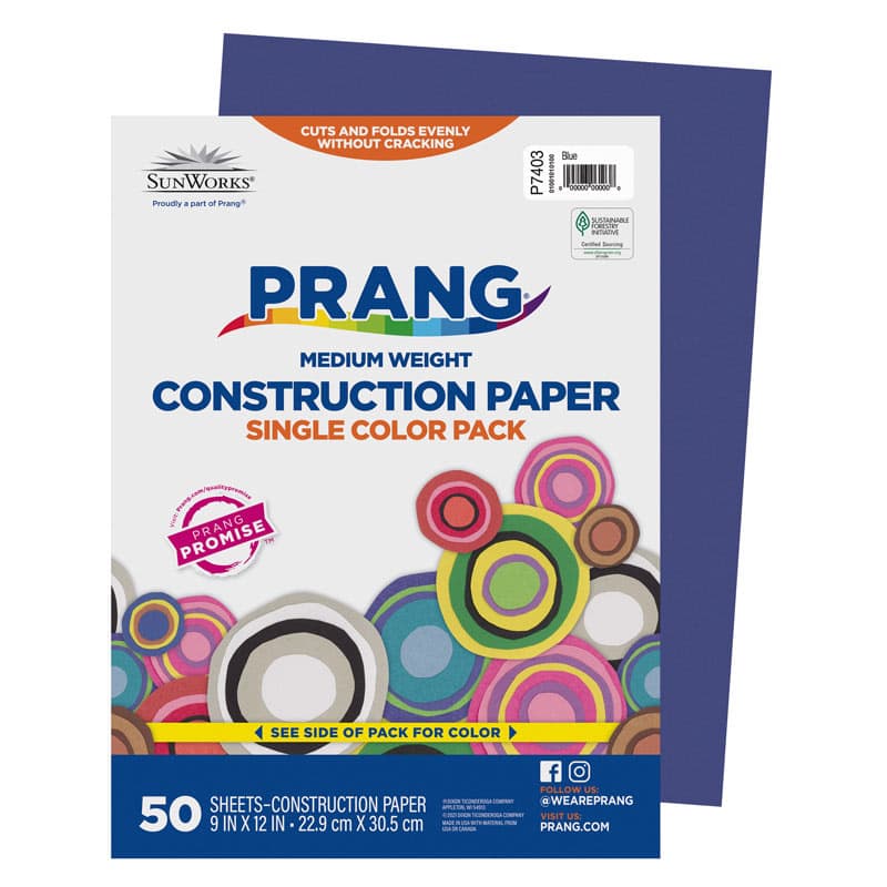 Prang Construction Paper Blue 9"x12"