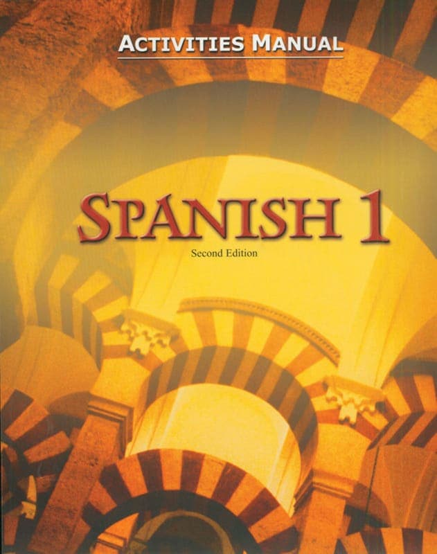 BJU Press Spanish 1 Student Activity Manual 2nd