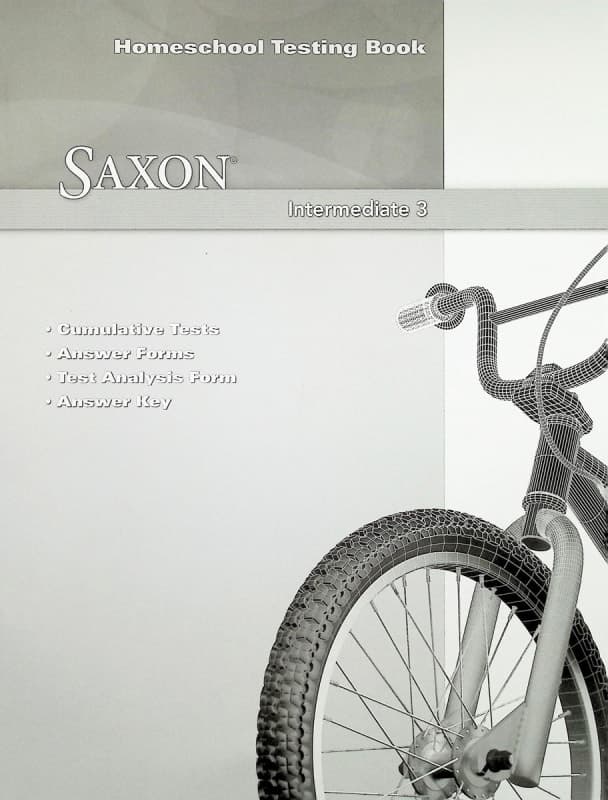 Saxon Math Intermediate 3 Homeschool Test Book