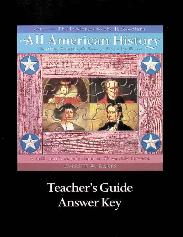 All American History Volume 1 Teacher Guide and